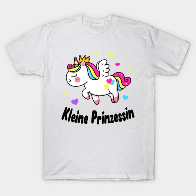 Einhorn Kleine Prinzessin Mädchen Tochter Kinder T-Shirt by Foxxy Merch